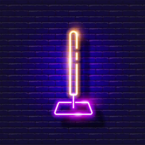 锄头氖图标。园艺和农业概念。矢量标志设计，网站，招牌，横幅，广告。图片下载