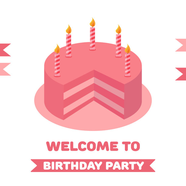 带蜡烛的生日蛋糕图片下载