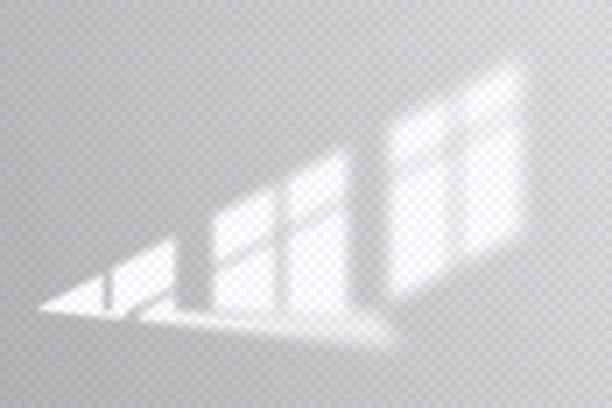 阴影覆盖的效果。柔和的光和阴影从窗口。图片下载