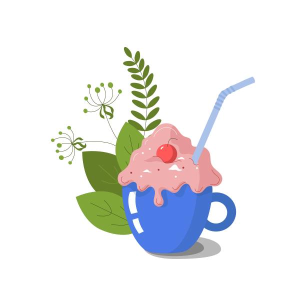 杯子里放甜点，苏孚奶酥，奶油。图片下载