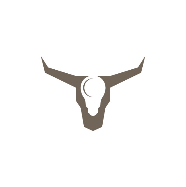 动物头颅头颅角具灯标志符号图标图片下载