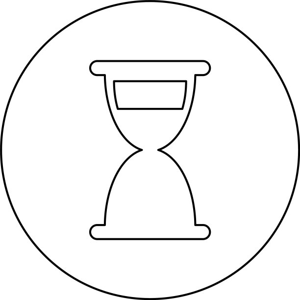 圆形沙漏古董图标图片下载