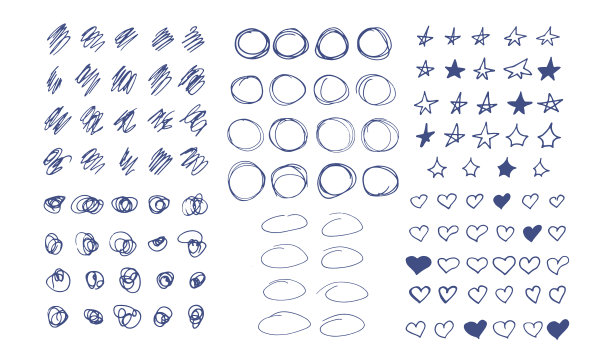 涂鸦手绘斯堪的纳维亚图标贴纸图片下载