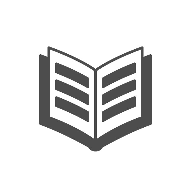 打开的书本字形图标或教育符号图片下载