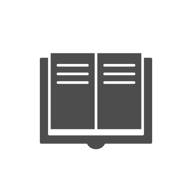 打开的书本字形图标或教育符号图片下载