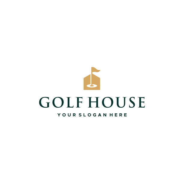 平字母标志高尔夫球场标志设计图片下载