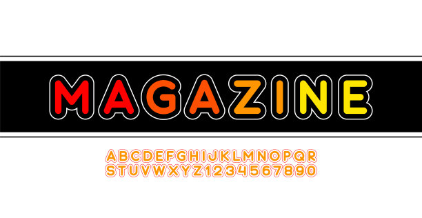 圆形字体，时髦的字母，现代的字母和数字图片下载