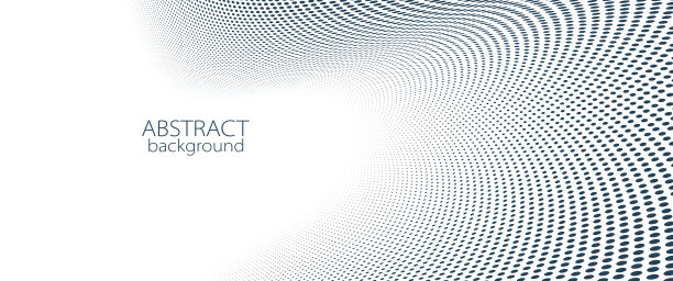 抽象矢量背景与点在运动像粒子，技术半色调大数据主题背景，黑色和白色最小的3D透视设计。图片下载