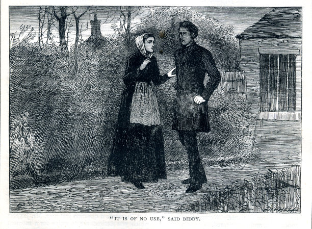 《远大前程》查尔斯·狄更斯19世纪原创插图——《毕蒂和匹普》图片下载