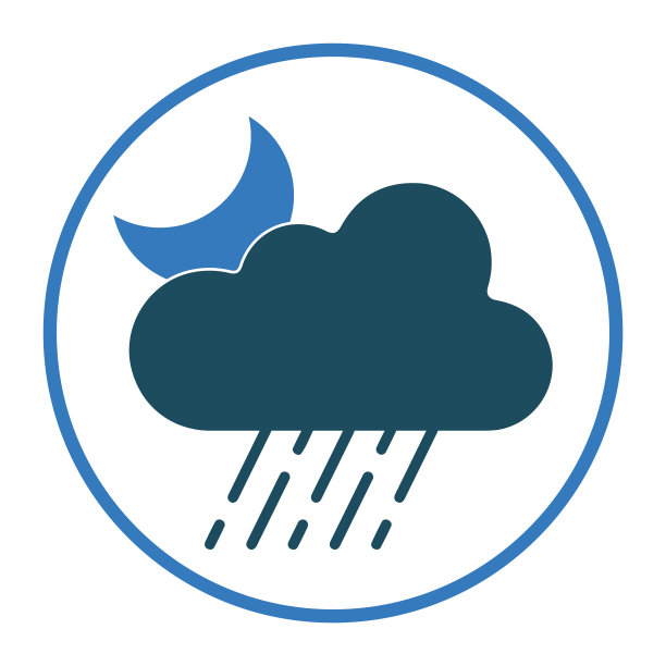 冰雹，夜晚，雨图标图片下载