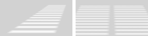 一套阴影软覆盖效果透明的空墙。柔和的光，阴影从窗口和jalouse模型。窗户投影在墙上。自然采光的场景。逼真反映图片下载