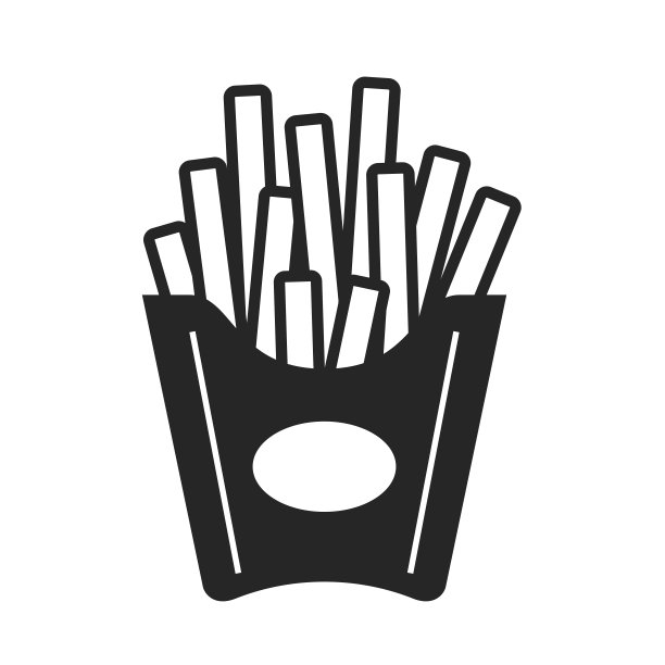 满满一盒薯条矢量图标图片下载