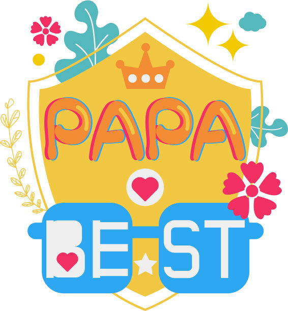 父亲节快乐卡盾眼镜平面图标矢量符号贴纸插图设计图片下载