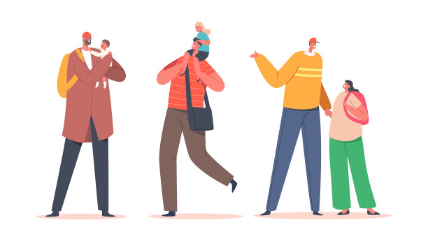 设定幸福的父亲与孩子的家庭角色图片下载