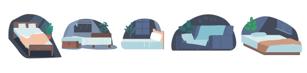 卧房用的床和沙发图片下载