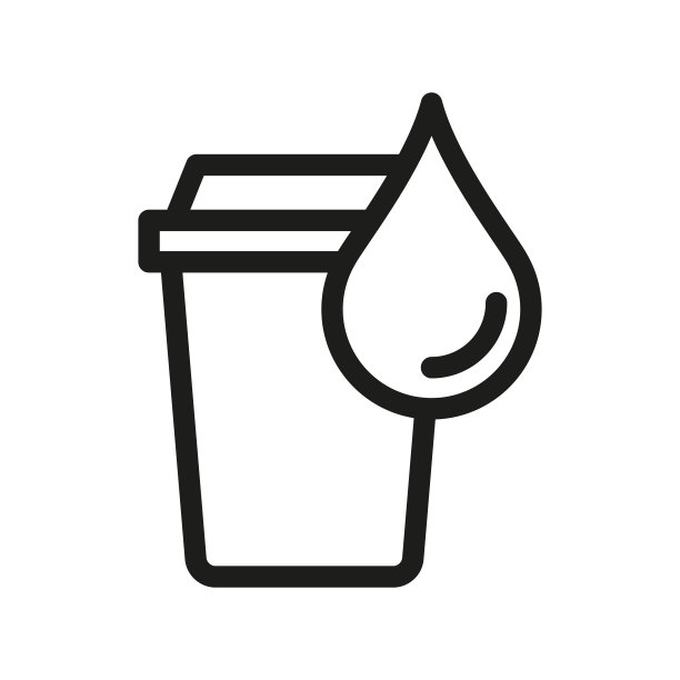 一杯水和一滴水。饮料符号矢量插图图片下载