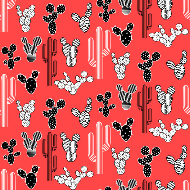 仙人掌无缝模式图片下载