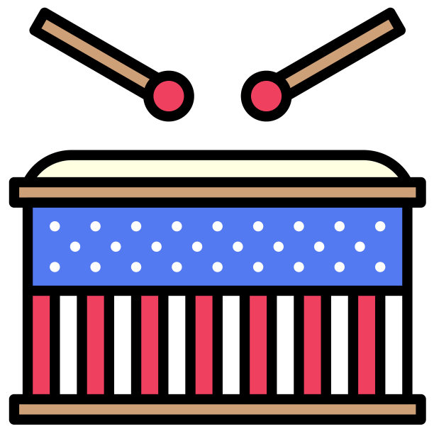 鼓图标，7月4日相关矢量图片下载