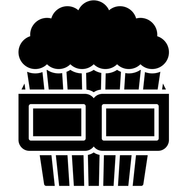 爆米花和3d眼镜图标，7月4日相关矢量图片下载