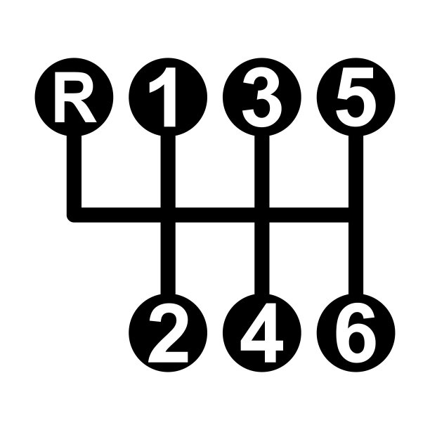 手柄汽车手动换挡杆图标，车辆齿轮技术矢量插图设备图片下载