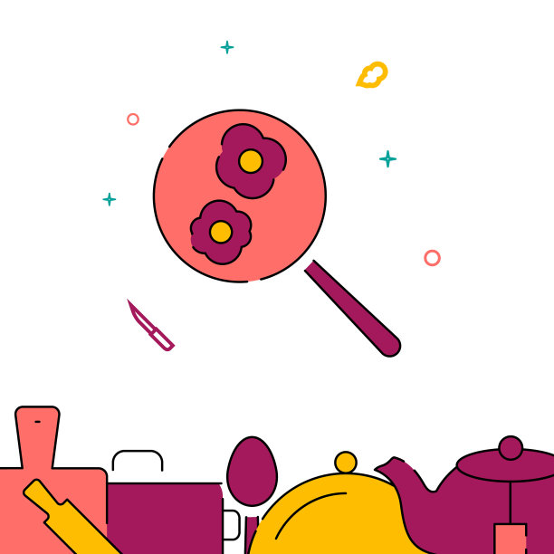 煎蛋早餐填线图标简单图片下载