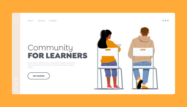 为学习者提供登陆社区页面模板图片下载