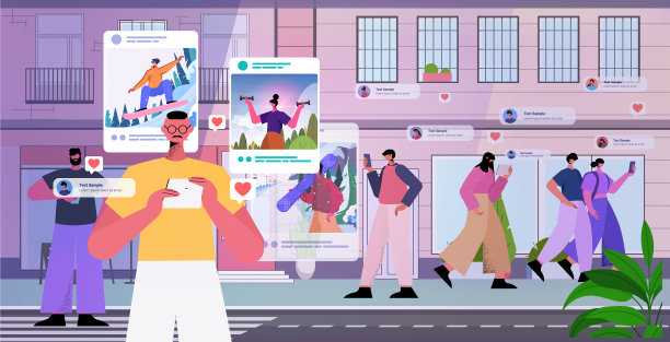 上瘾的博主在社交网站上分享照片图片下载