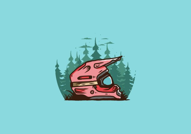 户外摩托车越野头盔插图图片下载