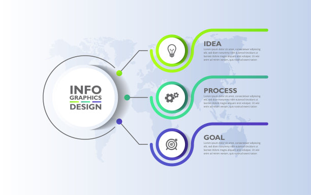 梯度信息图业务流程模板图片下载