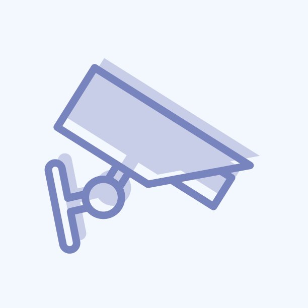 图标闭路电视摄像头。适用于安全标志。两个音调的风格。简单的设计可编辑。设计模板向量。简单的说明图片下载