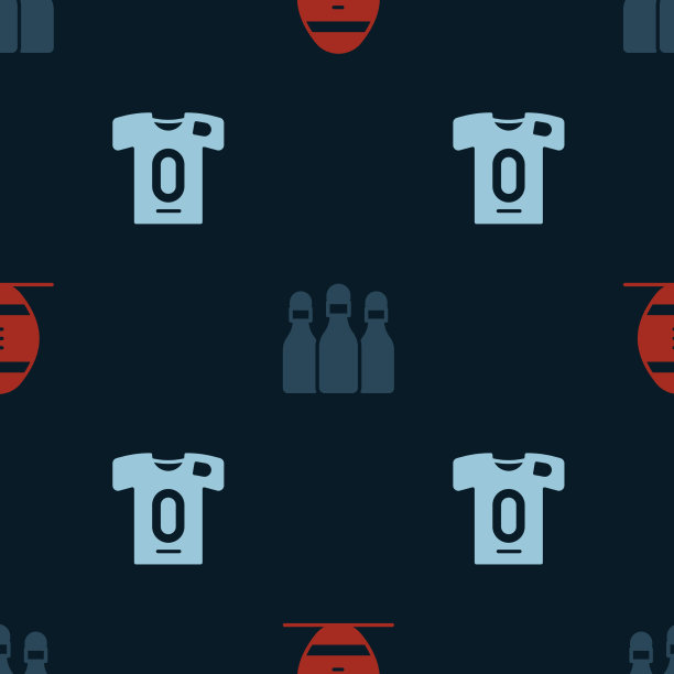 设置美式橄榄球保龄球瓶和球衣图片下载