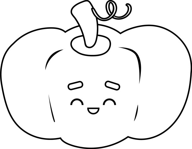 绘本南瓜，可爱的脸图片下载