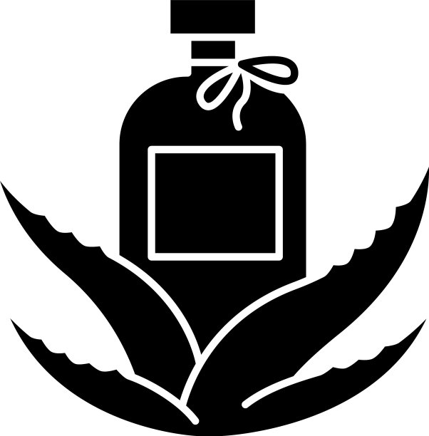 有机乳液黑色字形图标自然霜图片下载