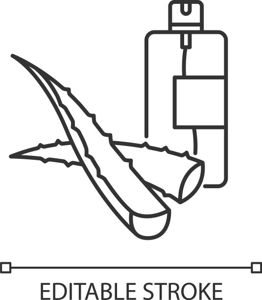 芦荟紧急喷雾线性像素完美图片下载