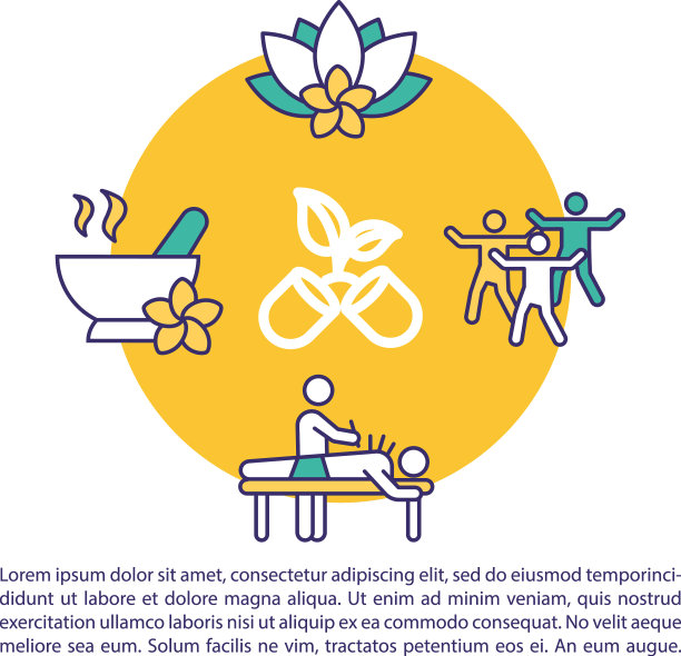 传统的东方医学概念图标图片下载