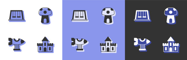 为孩子们设置沙滩城堡秋千，飞机和图片下载