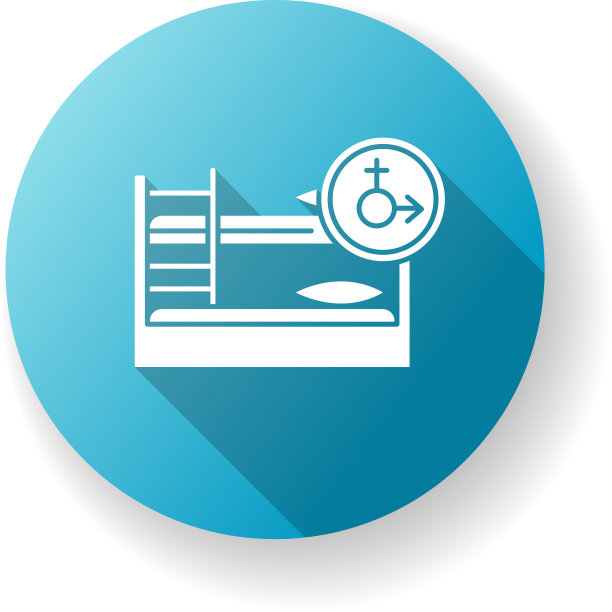 混合宿舍蓝色平面设计长阴影字形图片下载