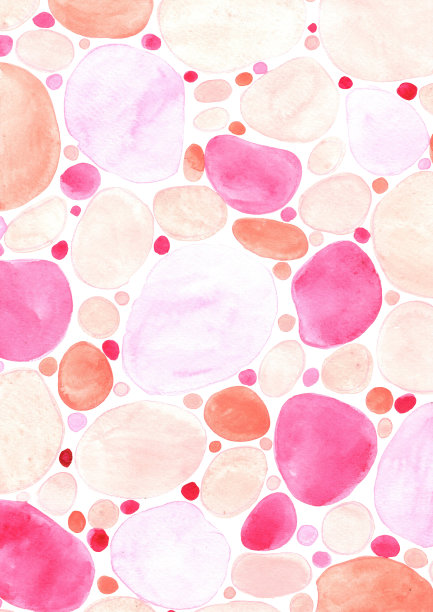 粉红色和紫色泡沫水彩背景装饰在情人节，甜蜜，婚礼事件和面包店。图片下载