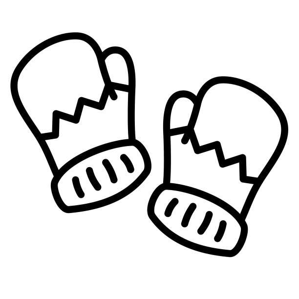 冬季手套服装独立图标图片下载