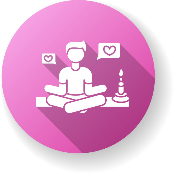 生活大师粉红色平设计长影子字形图片下载