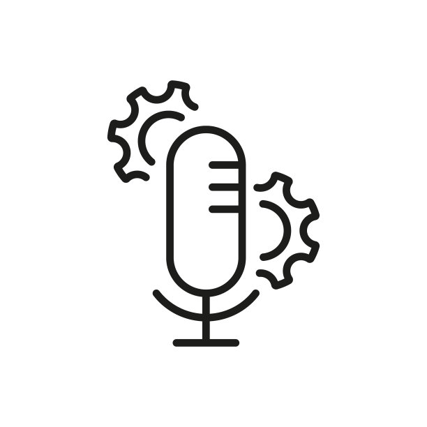 麦克风声音配置线性图标音频图片下载