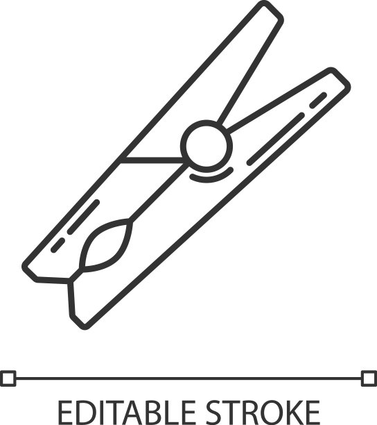 衣服针像素完美线性图标木图片下载