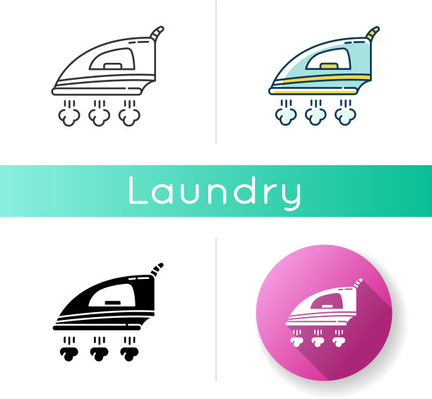 熨烫图标洗衣服务熨烫面料护理图片下载