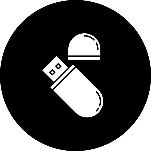 Usb闪存驱动器字形图标紧凑的数据存储图片下载