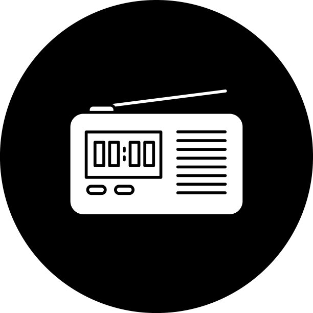 无线收音机具字形图标便携式电子图片下载