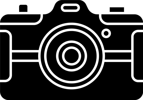 数码静止相机黑色字形图标摄影图片下载