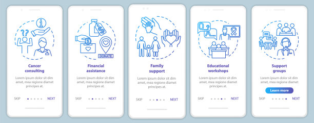 肿瘤帮助上登手机应用程序页面屏幕图片下载