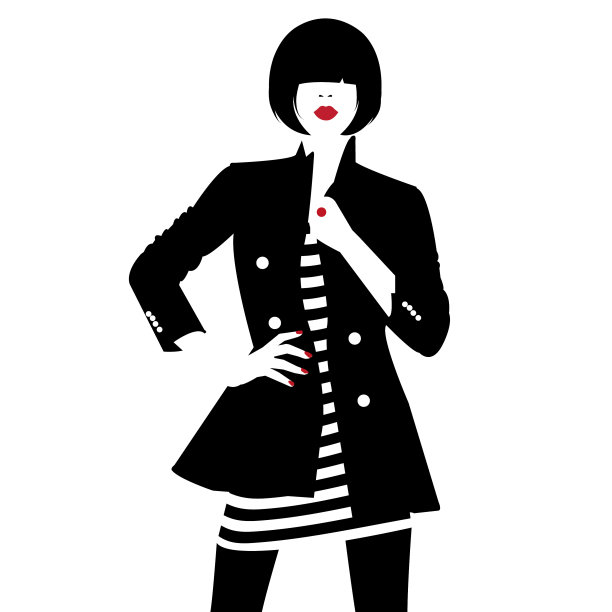 时尚女孩在流行艺术风格的时尚肖像图片下载