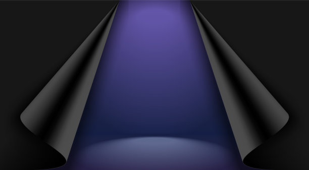 蓝色的工作室背景被射灯照亮了一个干净图片下载