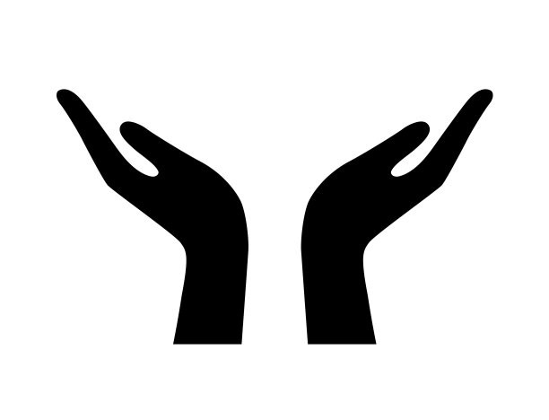 手牵手设计手祈祷标志图片下载